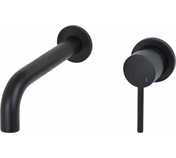 Изображение товара Настенный смеситель для раковины Bronze de Luxe SCANDI черный матовый 14511B