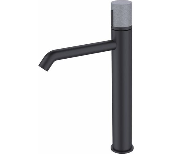 Изображение товара Высокий смеситель для раковины Bronze de Luxe FOCUS черный/серый гранит 24615BG