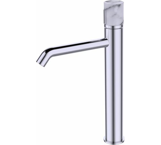 Изображение товара Высокий смеситель для раковины Bronze de Luxe FOCUS хром/мрамор 24615CM