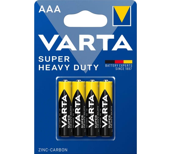Изображение товара Батарейка Varta SUPERLIFE R03 AAA BL4 Heavy Duty 1.5V (2003) 02003101414