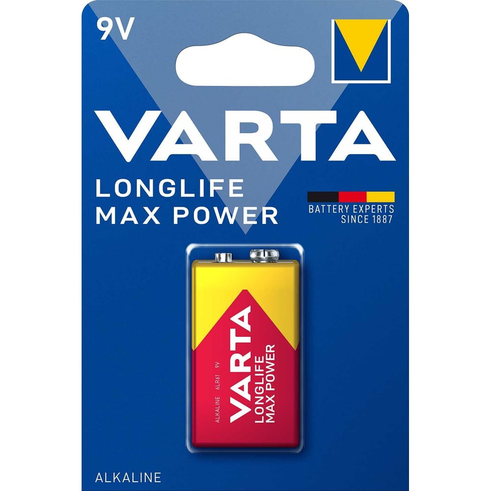 Батарейка Varta батарейка ergolux 9v 6lr61 6f22 zinc carbon солевая 9 в спайка 12443