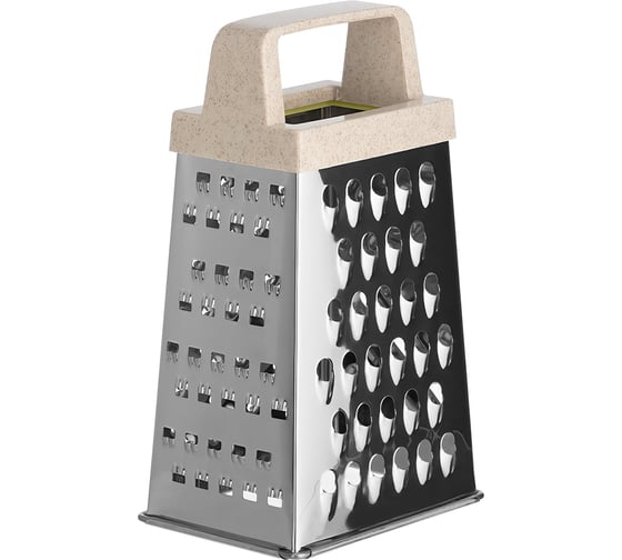 Изображение товара Терка Lara 4 поверхности, нержавеющая сталь, волокно рисового дерева LR07-56