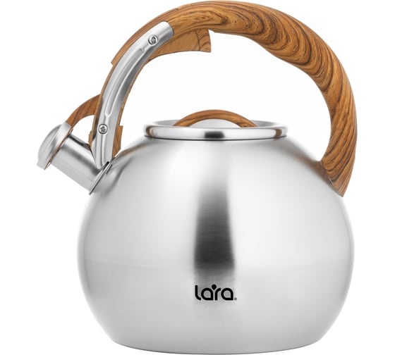 Изображение товара Чайник Lara 4.5 л индукционное дно, свисток с кнопочным механизмом, ручка нейлон LR00-82