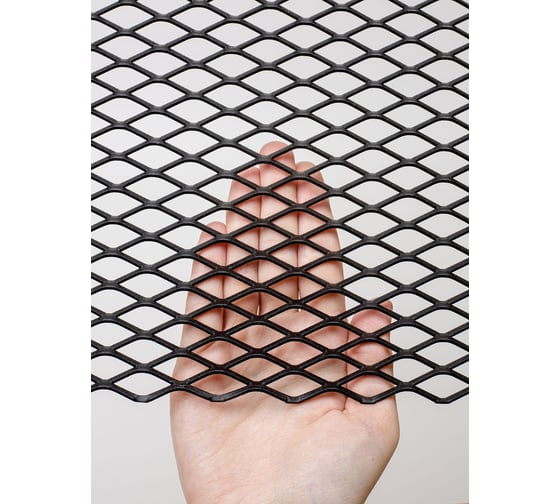 Изображение товара Cетка ПВЛ просечно вытяжная стальная неокрашенная для мебели, ограждения лестниц, стеллажа, фасада, защиты Фабрика сеток "Железный слон" Лофт ромб 30x12 мм, перемычка 1x3 мм, 1250x2000 мм PVS000138-2 LP13-13-1x3-1.25-3S