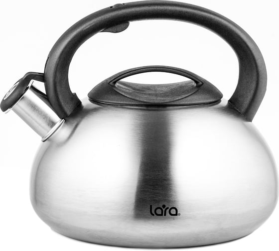 Изображение товара Чайник Lara матовый 3.0 л, индукционное дно 0.6 мм, черная ручка LR00-12