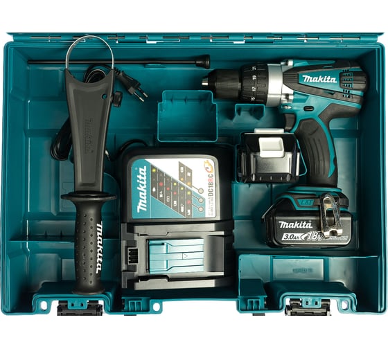 Изображение товара Аккумуляторная дрель-шуруповерт Makita DHP458RFE