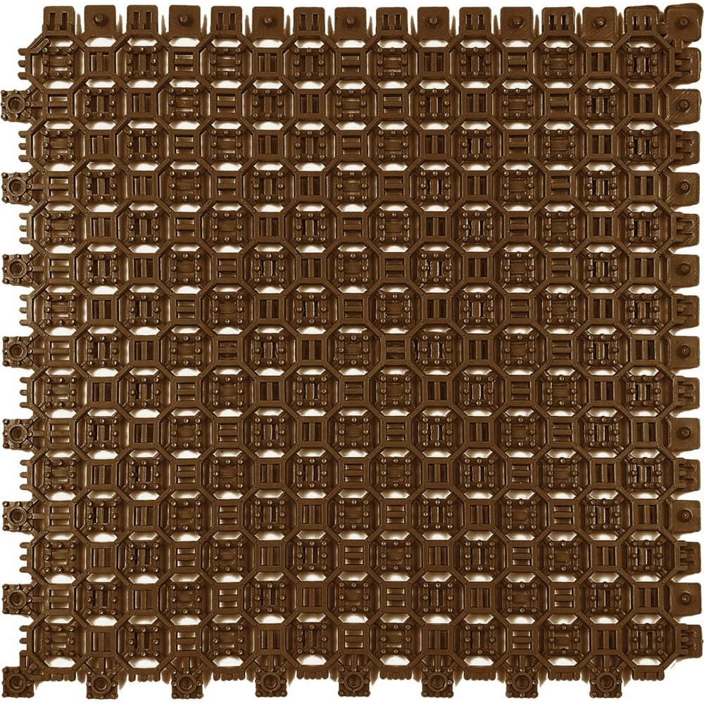 Изображение товара Грязезащитный коврик ПластФактор Optima Duos 16, коричневый, 750x500 мм
