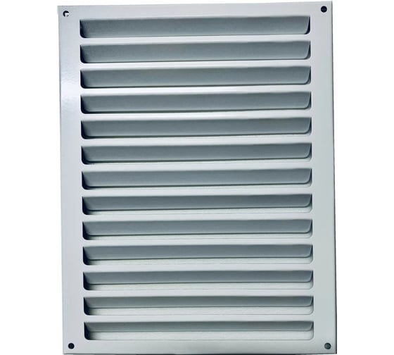 Изображение товара Решетка жалюзийная ООО Вентмаркет накладная из листовой оцинкованной стали с внутренними жалюзями, габаритный размер 280x180 мм RG028001