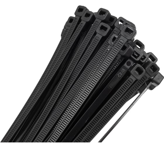 Изображение товара Хомут пластмассовый Wurth чёрный 3,6x140мм (упак. 100 шт.) 0502121 090 100 0502121 092 100