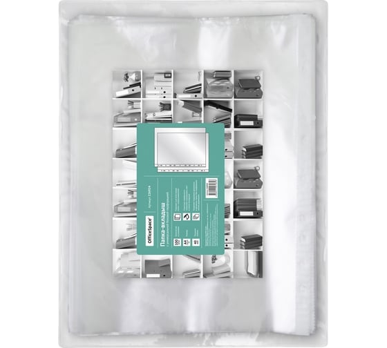 Изображение товара Папка-вкладыш OfficeSpace с перфорацией, файл А4, 40 мкм, матовая, 100 шт 226924