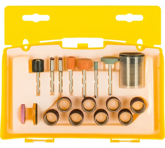 Изображение товара Набор мини-насадок в пластиковом кейсе (67 предметов) для гравировальных машин Stayer 29903-H67