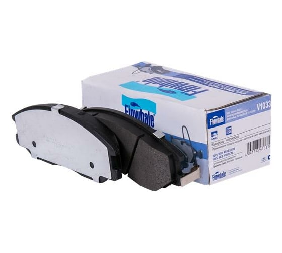 Изображение товара Колодки передние дисковые Rexton (двухпоршневые), Actyon, Kyron, Actyon Sports, FINWHALE V1033