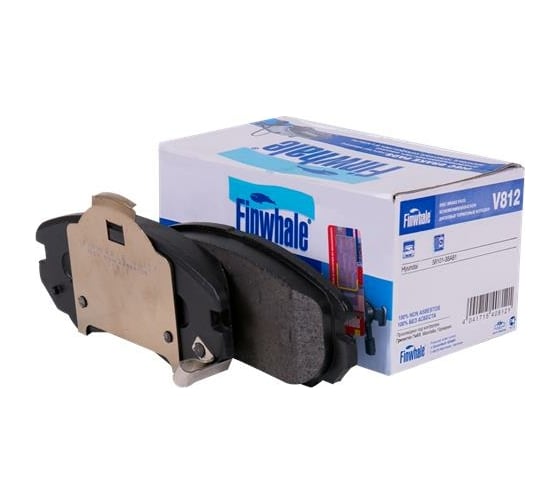 Изображение товара Колодки передние дисковые Sonata(EF)(ТагАЗ), Magentis(02-05), Elantra, Tucson(04-), Sportage(04-) Soul(08-13), Tiburon FINWHALE V812