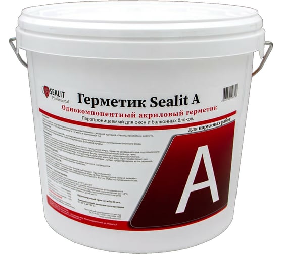 Изображение товара Герметик оконный, паропроницаемый Sealit A белый 52006