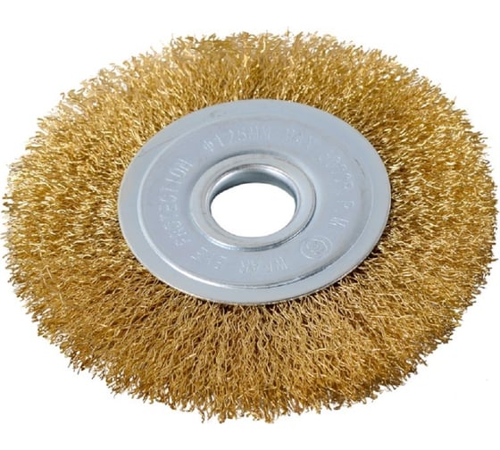 Изображение товара Щётка плоская, латунированная 125 мм для УШМ Вихрь 73/1/3/45