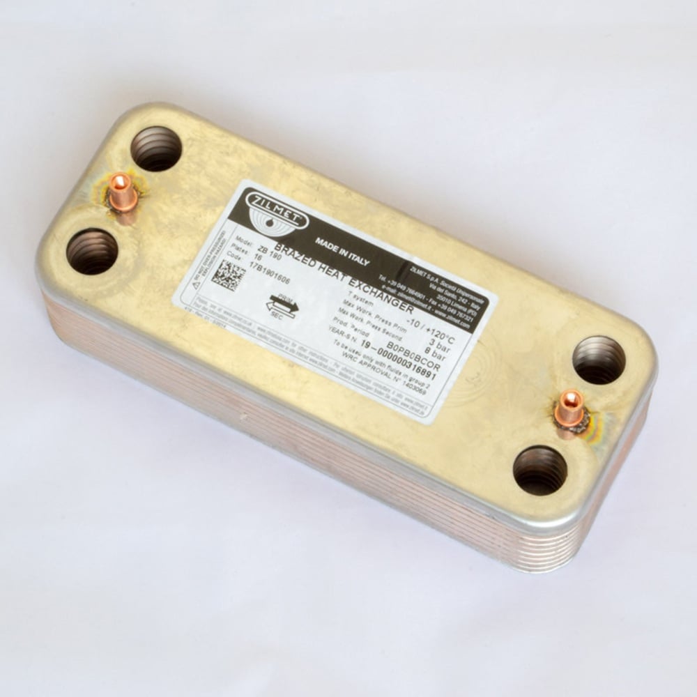 Изображение товара Паяный теплообменник Zilmet ZВ190 - 16Р, соединение o-ring (154мм), р-ры: 190x77 мм, рабочее давление А-В- 8 бар, С-D- 3 бара 17B1901606 Изображение товара Паяный теплообменник Zilmet ZВ190 - 16Р, соединение o-ring (154мм), р-ры: 190x77 мм, рабочее давление А-В- 8 бар, С-D- 3 бара 17B1901606