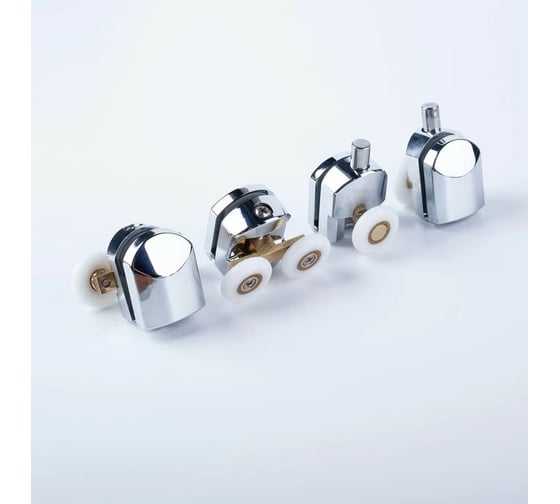 Изображение товара Ролики IDDIS 2 верхних, двойные; 2 нижних, одинарные, D=23 мм, хром, стекло 5-6 мм 966M23C6DZ