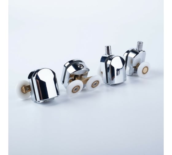 Изображение товара Ролики IDDIS 2 верхних, двойные; 2 нижних, одинарные, D=23 мм, хром, стекло 4 мм 966M23C4DZ