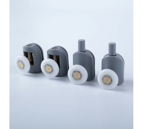 Изображение товара Ролики IDDIS 2 верхних, 2 нижних, одинарные, D=23 мм, серый, стекло 4 мм 966S23GR4DZ