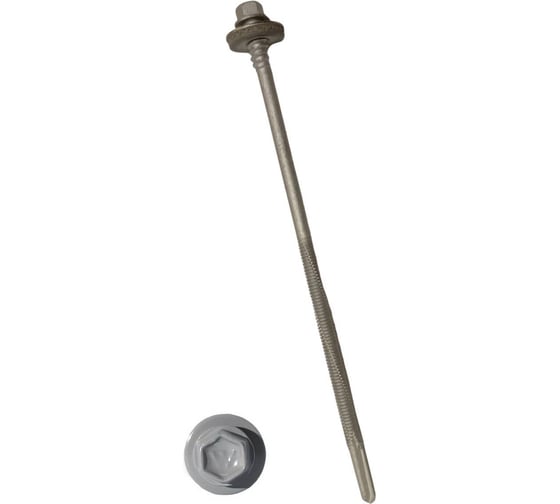 Изображение товара Саморез для сэндвич-панелей HARDWEX ТМ HWX16-P20-6.3/5.5x190 мм, св.№6, RUSPERT, RAL 7004, 50 шт. 5190002408906