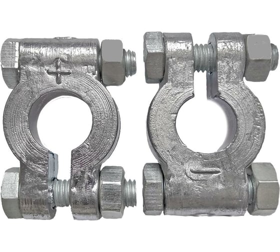 Изображение товара Клеммы АКБ ДАЛИ-авто Набережные Челны вплавленный боковой болт М8, свинцовые, комплект, 280гр DA-02704