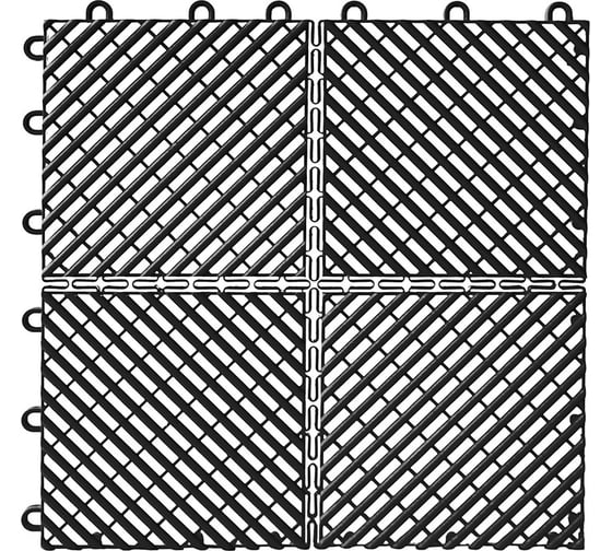 Изображение товара Садовые дорожки, покрытие для сада, дачи, террасы, бассейна ПластФактор City 1 кв.м., черный 4630027112699