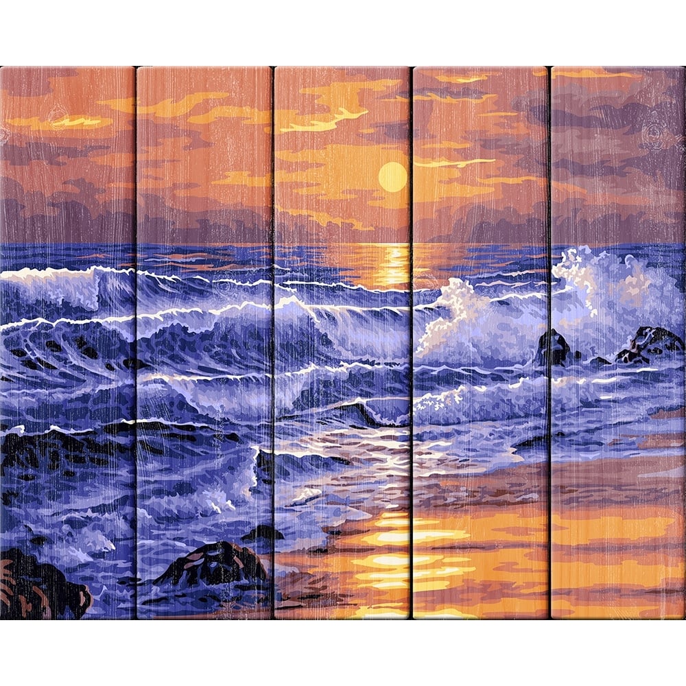 Изображение товара Картина ФРЕЯ Закат над морем PKW-1 66 на деревянной основе 40х50 см