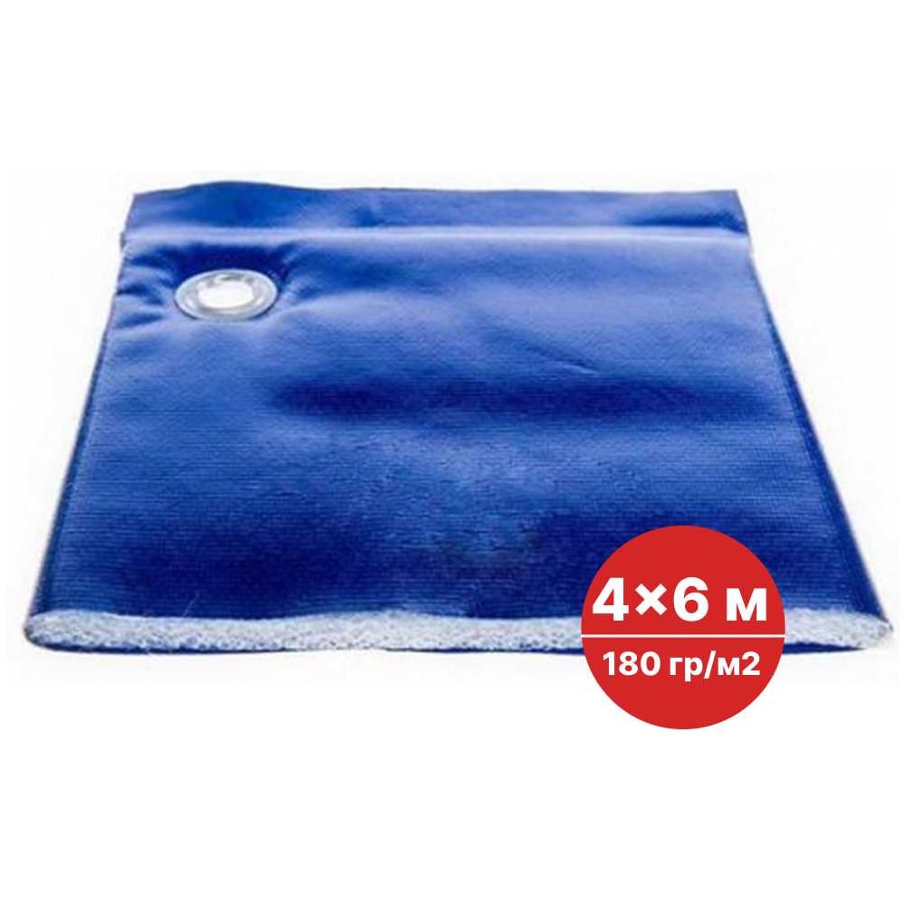 Изображение товара Укрывной тент SAMGRUPP 4x6 м плотность 180 г/м2 водонепроницаемый с люверсами