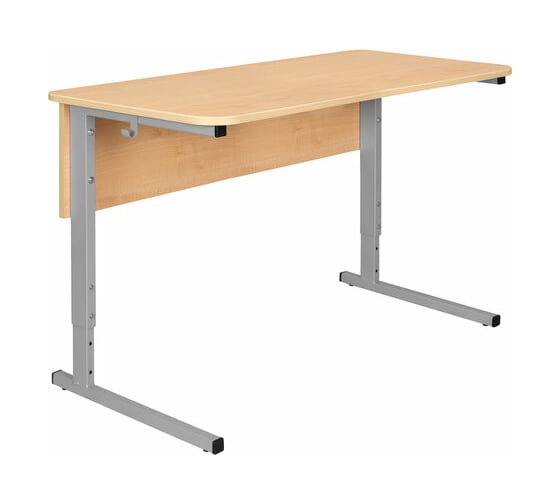 Изображение товара Стол-парта ДЭМИ 2-местный регулируемый Сут.55, 1200x500x640-780 мм, рост 4-6, серый каркас, ЛДСП клён 532704