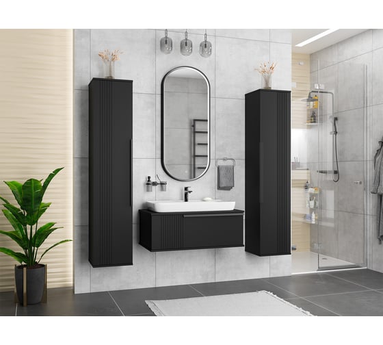 Изображение товара Подвесная тумба Brevita Savoy - 90 с 1 ящ. черный SAV-09090-0301Я