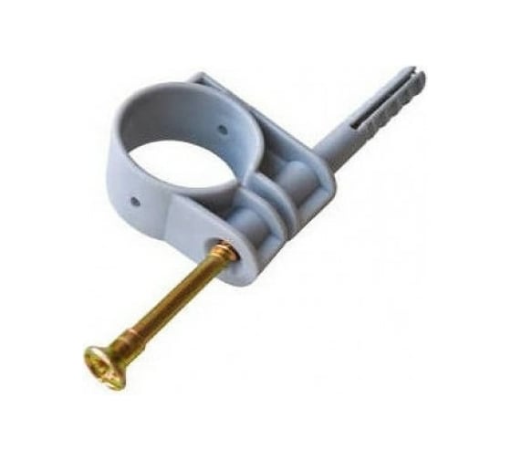 Изображение товара Хомут для труб с гвоздем (быстрый монтаж) КРЕП-КОМП 16/6х35мм, 50 шт. 17-1000