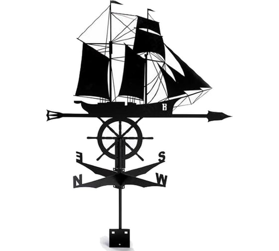 Изображение товара Флюгер Borge Парусник, 700x640 мм, чёрный RAL 9005 01.478.07.00.04.000.9005