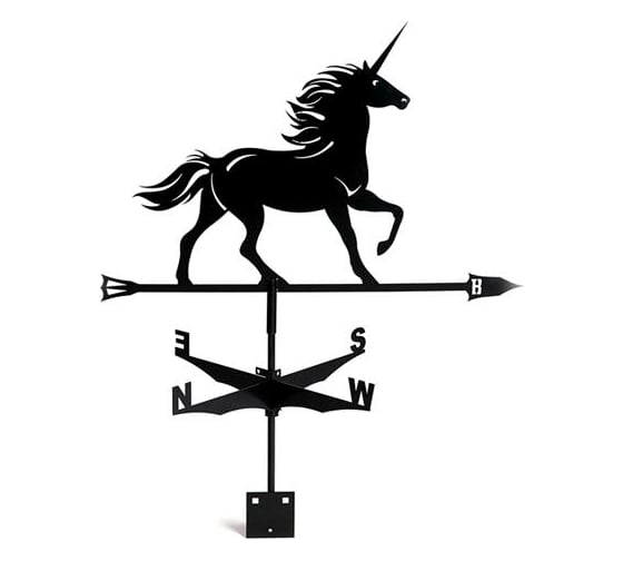 Изображение товара Флюгер Borge Единорог, 700x455 мм, чёрный RAL 9005 01.480.07.00.04.000.9005