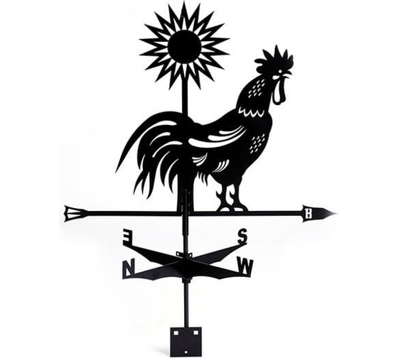 Изображение товара Флюгер Borge Петух, 700x570 мм, чёрный RAL 9005 01.475.07.00.04.000.9005