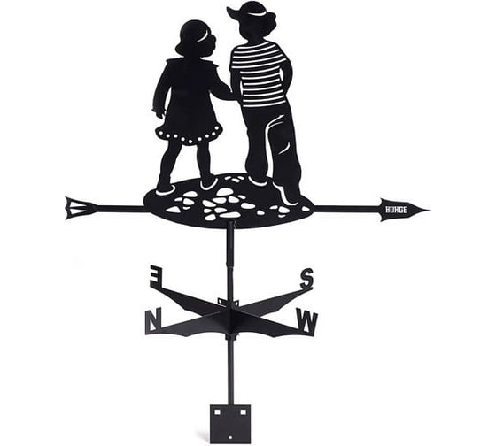 Изображение товара Флюгер Borge Мальчик и девочка, 700x440 мм, чёрный RAL 9005 01.479.07.00.04.000.9005