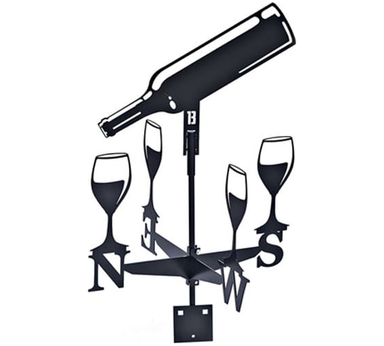 Изображение товара Флюгер Borge Бутылка, 450x580 мм, черный RAL 9005 01.487.07.00.04.000.9005