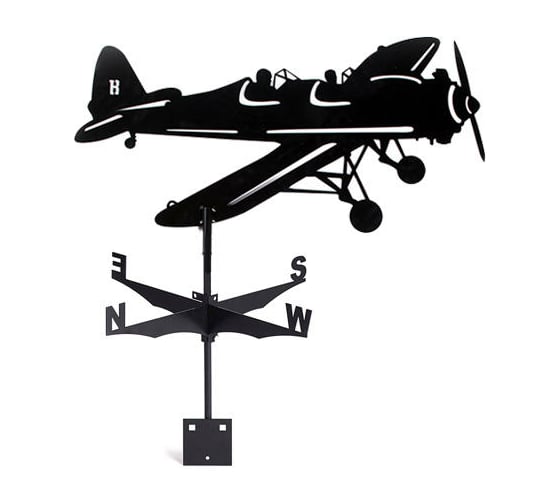 Изображение товара Флюгер Borge Самолет, 700x345 мм, чёрный RAL 9005 01.477.07.00.04.000.9005