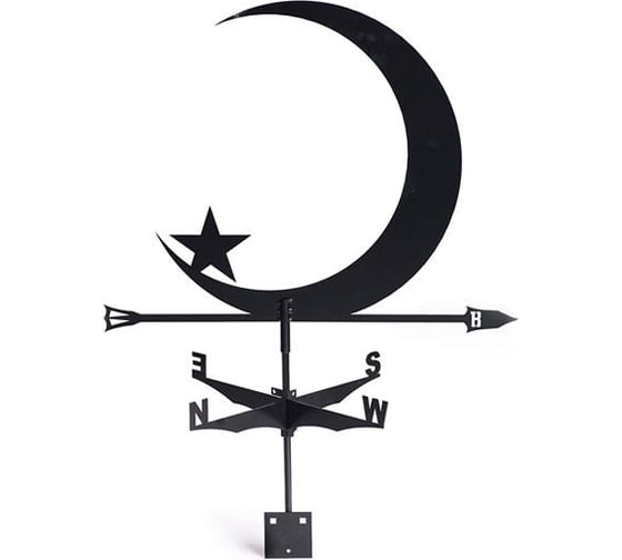 Изображение товара Флюгер Borge Полумесяц, 700x545 мм, чёрный RAL 9005 01.481.07.00.04.000.9005