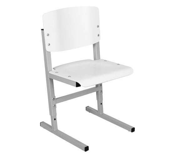 Изображение товара Регулируемый ученический стул ДЭМИ Сут.05, 400x375x580-660 мм, рост 2-4, серый каркас, фанера белая 532717