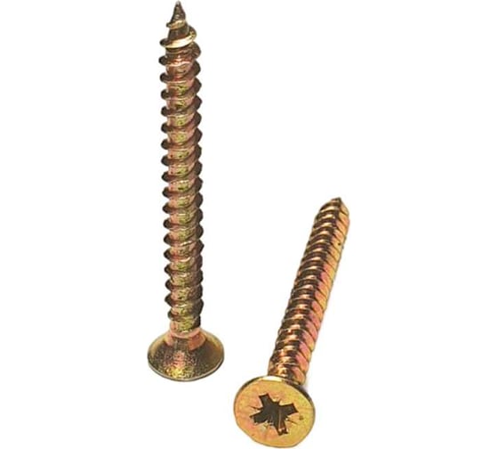 Изображение товара Универсальный желтый саморез с потайной головкой GSMETZ 5.0x50 мм, оцинкованный, 10 кг, 2380 шт., pz2 1035050