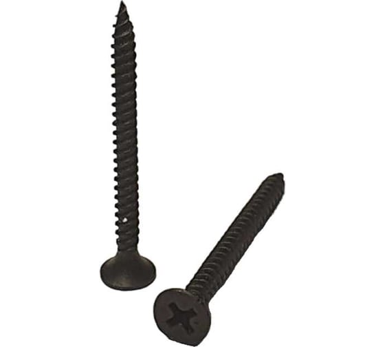 Изображение товара Усиленный черный саморез по металлу GSMETZ 3,5x45 мм, фосфатированный, 10 кг, 4166 шт., ph2 1013545