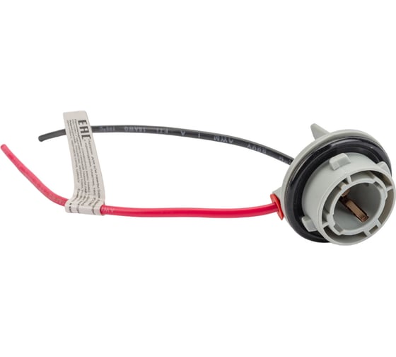 Изображение товара Одноконтактный патрон Nord-Yada под лампу P21W 1156 с проводами, пластик 904365