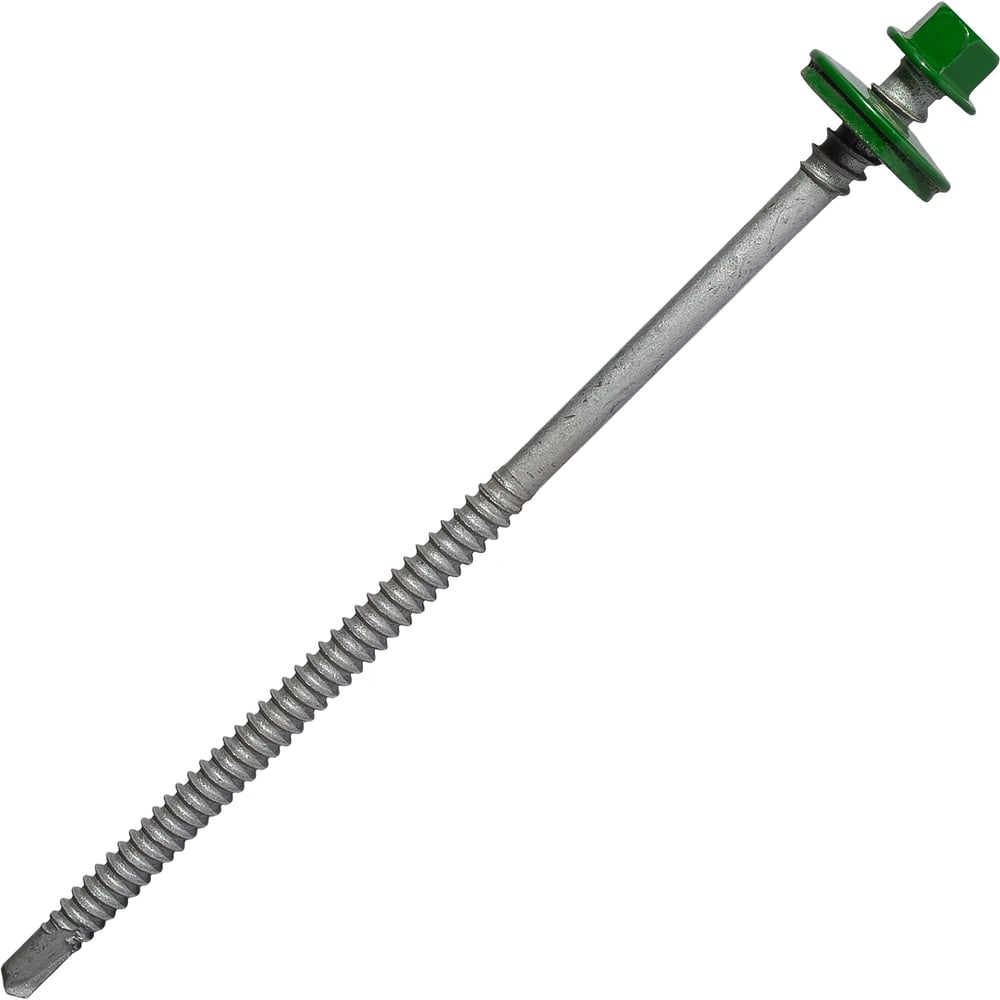 Изображение товара Саморез для сэндвич-панелей HARDWEX HWX5-P10-6.3/5.5x135 мм, Ruspert, зеленый, 100 шт