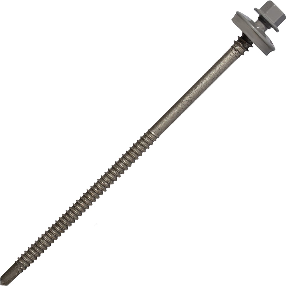 Изображение товара Саморез для сэндвич-панелей HARDWEX ТМ HWX5-P10-6.3/5.5x135 мм, св.№3, RUSPERT, RAL 7004, 100 шт. 5190002407145