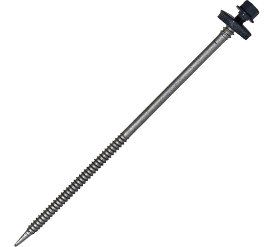 Изображение товара Саморез для сэндвич-панелей HARDWEX ТМ HWX5-P10-6.3/5.5x160 мм, св.№3, RUSPERT, RAL 7024, 50 шт. 5190002407459