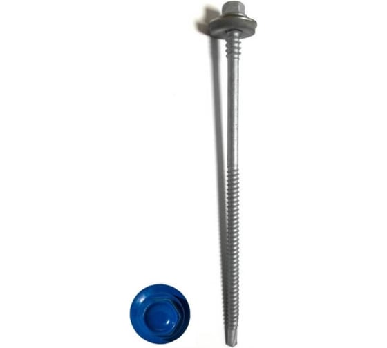 Изображение товара Саморез для сэндвич-панелей HARDWEX ТМ HWX5-P10-6.3/5.5x160 мм, св.№3, RUSPERT, RAL 5005, 50 шт. 5190002407374