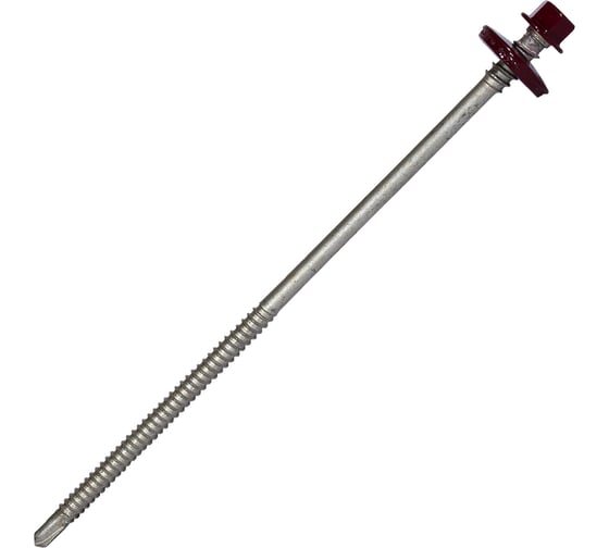 Изображение товара Саморез для сэндвич-панелей HARDWEX ТМ HWX5-P10-6.3/5.5x160 мм, св.№3, RUSPERT, RAL 3005, 50 шт. 5190002407329