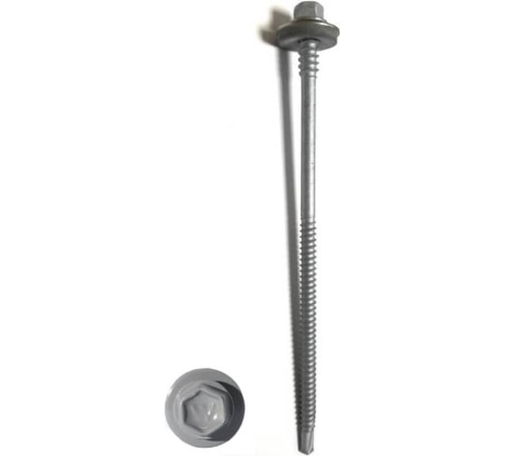 Изображение товара Саморез для сэндвич-панелей HARDWEX ТМ HWX5-P10-6.3/5.5x160 мм, св.№3, RUSPERT, RAL 7004, 50 шт. 5190002407435