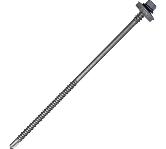 Изображение товара Саморез для сэндвич-панелей HARDWEX ТМ HWX5-P10-6.3/5.5x160 мм, св.№3, RUSPERT, RAL 9006, 50 шт. 5190002407510