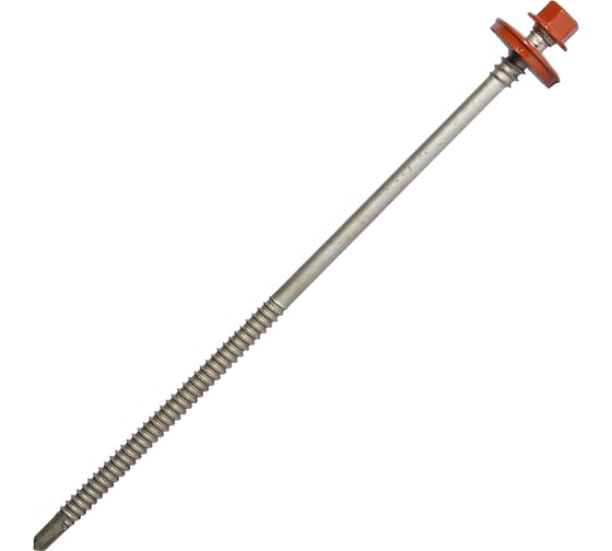 Изображение товара Саморез для сэндвич-панелей HARDWEX ТМ HWX5-P10-6.3/5.5x160 мм, св.№3, RUSPERT, RAL 8004, 50 шт. 5190002407473